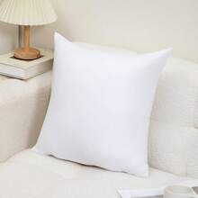 2pcs White Polyester Flocked Decorative Pillow Inserts - Soft Polyester Filled Throw Cushions, Suitable For Bed, Sofa - Machine Washable Home Decor, Comfortable Bedding Accessories, Neutral Color Style Throw Pillow Inserts With Strong Support - No Lumping, Breathable Design, Suitable For Daily Use And Hosting Guests With Gentle Filling, More Reassuring For Daily Use