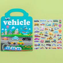 Reusable Sticker Books For Kids, Washable Stickers For Toddlers, Holiday Gifts For Preschoolers, Available As Back-To-School Gifts, Birthday Gifts - Multicolor - View 9