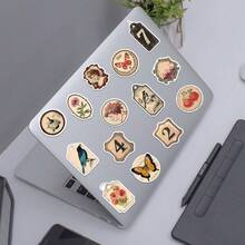 50PCS Vintage Faded Aesthetic Stickers For Scrapbook Journaling Water Bottles Laptop Scrapbooking Supplies Kit Waterproof Vinyl Bullet Junk Journal Stickers For Adults Christmas School Gift Decoration - Pink - View 9