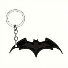 Bat-Shaped Durable Alloy Keychain With Metal Ring, Suitable For Car Keychain Accessories - Fun And Sturdy Key Pendant, Perfect Gift For Men On Father's Day, Fashionable Design, Sturdy Construction, Decorative Key Ring - 銅 - 查看 6
