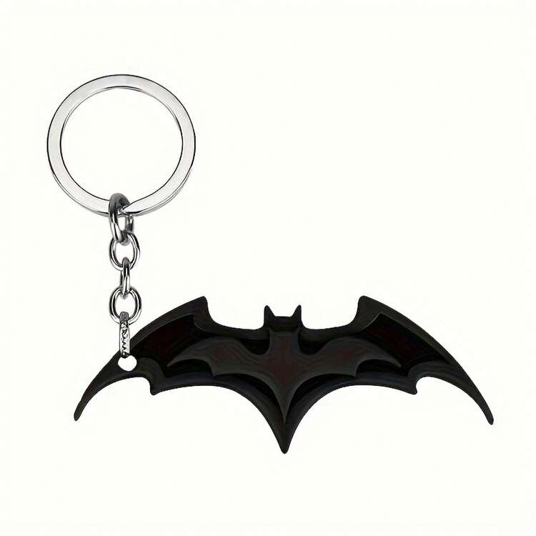 Bat-Shaped Durable Alloy Keychain With Metal Ring, Suitable For Car Keychain Accessories - Fun And Sturdy Key Pendant, Perfect Gift For Men On Father's Day, Fashionable Design, Sturdy Construction, Decorative Key Ring - 銅 - 查看 6