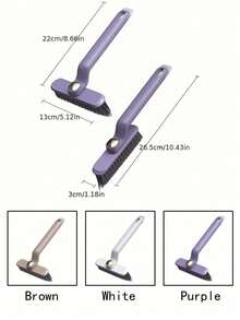 Spazzola per pulizia bagno e cucina 3 in 1, rotazione a 360°, per pulire le scanalature - Spazzola con setole rigide, adatta per pareti e pavimenti