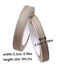 1 Roll 10m/393.7in Realistic Wood Grain Pattern Self-Adhesive Decorative Tape, Natural Wood Texture Sticker, Suitable For Cabinets, Furniture, Frames - Covers Edges, Seams, Gaps - Easy To Use