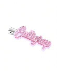 Kẹp tóc acrylic khắc tên theo yêu cầu, thiết kế hoạt hình dễ thương, kẹp tóc chữ cái đôi bằng acrylic, quà tặng ngày lễ tình nhân, phụ kiện tóc cưới, màu sắc tươi sáng cho mùa xuân/hè, phong cách Y2K, Kawaii, đầy màu sắc, thời trang, tùy chỉnh, cá nhân hóa, độc đáo, món quà lý tưởng cho người yêu, bạn gái, bạn bè, gia đình. - Màu hồng bóng - Xem 17