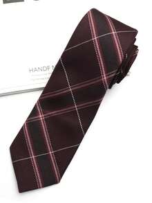 1 件格子领带，休闲街头风格男女通用领带，适合日常、派对、礼物