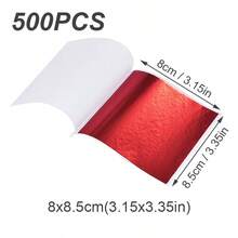 100/500pcs Imitation Gold Foil Paper Leaf Gilding Painting DIY Furniture Decoration Craft Paper, For Festive Scene Decoration,Resin Crafts,Furniture Lines, Ceiling, Jewelry Making Gold-Plated Decoration