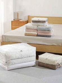 حقيبة تخزين لحاف بطراز جديد، حقيبة تنظيم ملابس وأغطية قطنية شفافة للمنزل، حقيبة تعبئة ملابس كبيرة السعة مقاومة للرطوبة للنقل، يمكن استخدامها للسفر.