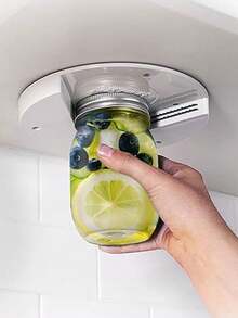 1 Stück runder Flaschenöffner, multifunktionaler Kunststoff-Glas-Öffner für Küchenschränke, fortschrittlicher Deckelgreifer und Flaschenöffner geeignet für schwachen Griff und ältere Menschen - Weiss - Übersicht 7