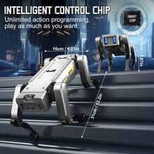 Robot Pet Dog  Smart AI-Powered Companion, App & RC Control, Interaction Robotics Toys-Grey - Grey - View 4