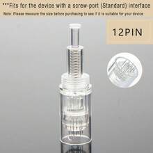 Professional Microneedling Pen Electric Derma Pen With 5pcs 12 Needles And 5pcs Round Nano Replacement Needles Cartridges Beauty Skin Care Tool