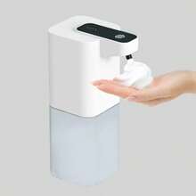 400ML Touchless Smart Infrared Automatic Soap Dispenser, Hands-Free Electric Auto Foaming Liquid Soap Dispenser For Handwashing And Dishwashing, With Lithium-Ion Battery, USB Rechargeable, IPX4 Waterproof, 0.25s Fast Sensing, Long-Lasting Battery Life, 4 Flow Levels Adjustable, Suitable For Bathroom And Kitchen, Christmas/Halloween Gift Decor