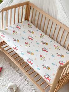 1 件柔软舒适的婴儿床笠，带有熊动物图案（39.37 * 23.62）英寸，（47.24 * 23.62）英寸，（51.96 * 28.34）英寸，爱情人节
