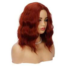 100% Bio Organic Super Natural Short Wig 40cm - Màu Đỏ Sâu - Xem 3