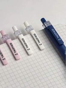 4支装人体工学凝胶笔，笔握柔软，中号笔尖，速干黑色墨水，书写流畅，适合日记和办公使用，可爱卡通设计，是理想的母亲节礼物。 - 彩色 - 查看 4