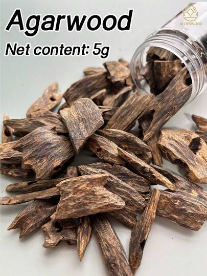 5克正宗天然沉香，A级沉香，洁净无杂质，含油量高，香气浓郁优雅，无烟无刺激，留香持久，适用于芳香疗法、空气净化、助眠、舒缓压力，是馈赠佳品，居家办公皆宜。