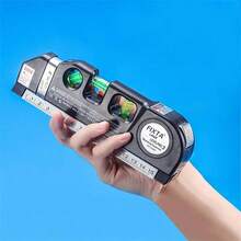 1 pieza Nivel láser, herramienta de marcado, kit de nivel láser multiusos, retícula estándar, herramienta de haz de nivel láser, con cinta métrica e imperial