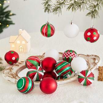 Christmas Party Decoration Balls, Plastic Balls, Christmas Hanging Balls, Christmas Balls, Painted Balls, Hanging Decorative Balls, Suitable For Christmas Tree Scene Decoration, Home Decoration, Outdoor Decoration, Holiday Party Decoration Christmas Decorations Home Christmas Gifts Christmas Decor