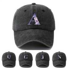 Fashionable And Versatile Washed Baseball Cap, Unisex Hat With  Printed Letters, Casual Outdoor Cap,  Hip-Hop Style, Perfect For Vacations And Camping, Ideal Gift For Boyfriends And Girlfriends - L - View 1
