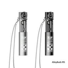 REMAX 耳機AlloyBuds M5 半入耳式久戴不痛 伸縮開蓋設計自帶金屬掛鏈 潮酷百搭個性設 超長續航持久體驗 深空錆 - 深空錖 - 查看 5