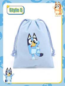 Bluey حقيبة ظهر بسحاب مزدوج بطبعة كرتون بلوي، حقيبة قماش للطلاب، حقيبة مدرسية خفيفة الوزن، حقيبة سحاب مزدوجة، حقيبة مدرسية كرتونية سعة كبيرة، حقيبة تخزين خفيفة الوزن بسحاب، مناسبة كهدية احتفالية لعيد الهالوين وعيد الشكر والكريسماس وتجمعات العائلة والأصدقاء