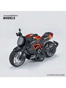 摩托车-1:12比例摩托车玩具，带声光效果，压铸合金摩托车玩具，生日、圣诞节、返校 - 彩色 - 查看 12