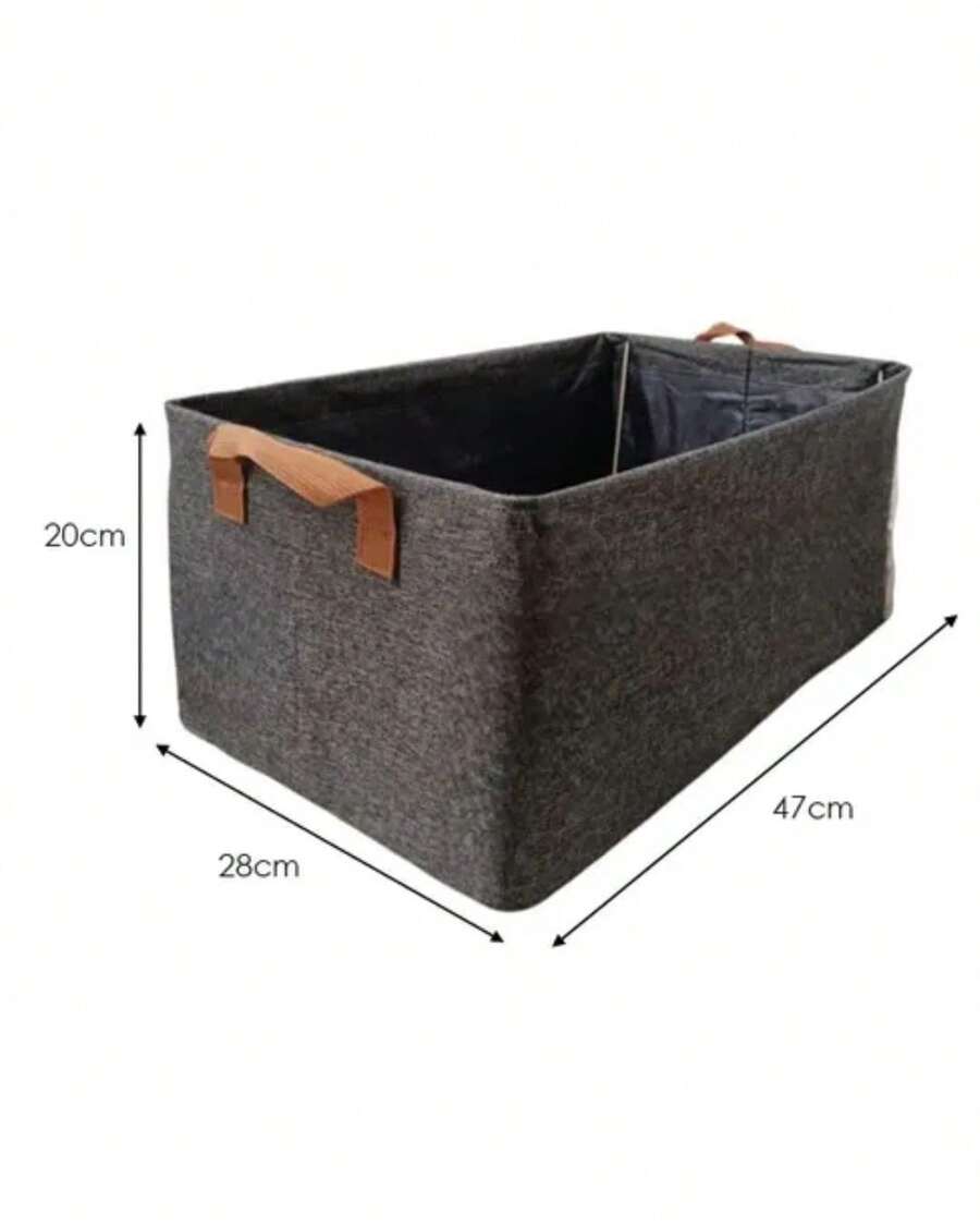 Caixa Organizadora Cesto Grande Dobrável Alça Roupa Brinquedos  Multiuso Para Gavetas e Armários