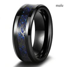 1 Pcs Valentine's Day Jewelry Charm Couple Rings For Men Stainless Steel Celtic Dragon Ring Heart Black  Women Wedding Rings Set - 男士戒指 - 查看 3