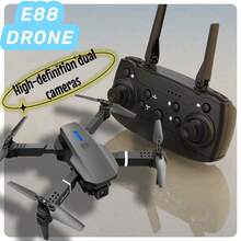 CASRRA The E88 Remote-Controlled Foldable Drone With A Camera Features Stable Optical Flow Hovering Flight. One-Click And Landing, Free Storage Bag For Adult Remote-Controlled Drones, Spare Parts Randomly Selected. Remote-Controlled Drones Are Designed For Beginners And Men, As Toys And Gifts. Drones For Beginners Are Used Both Indoors And Outdoors For Christmas. Halloween Gifts