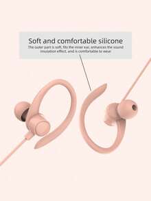 AIRUIKA 有线入耳式耳机，带麦克风，兼容 3.5mm 和 Lightning 接口，马卡龙色，运动游戏耳机，兼容 iOS