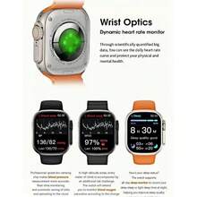 Reloj súper inteligente Ultra2 R80, reloj deportivo multifuncional, batería incorporada y múltiples correas, reloj digital, carga inalámbrica y llamadas Bluetooth, monitorea hasta 100 modos deportivos, compatible con Android e iOS, adecuado para hombres y mujeres. - Negro - Ver 4