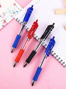 Set de 15 bolígrafos de gel retráctiles con tinta negra/roja/azul de 0.5mm con recambios, útiles de oficina y escolares