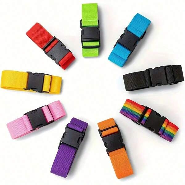 A Fashionable Luggage Belt, An Adjustable Anti-Theft Box Belt Suitable For Travel, Made Of Polyester And Spandex, Is Suitable For All Sizes Of Luggage-Very Suitable For New Year And Christmas Gifts (2 Pieces /4 Pieces).