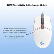 Logitech G102 Light Sync Wired Gaming Mouse With RGB Lighting, Gaming Grade Sensor, 8000 Dpi Light Weight For PC Laptop Gamer - Black - View 9