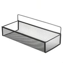 1 pieza/2 piezas Estantería de baño sin taladro, estante colgante montado en la pared - Hierro fundido, sin necesidad de perforar, fácil instalación, estantería de almacenamiento de rejilla de uso múltiple, adecuada para la organización del baño y la cocina, diseño industrial retro de rejilla abierta de gran resistencia, cesta colgante ahorradora de espacio para toallas, artículos de tocador, papel higiénico - Instalación sencilla, solución de almacenamiento para baños pequeños, rejilla metálica decorativa, resistente a la oxidación, material de hierro forjado