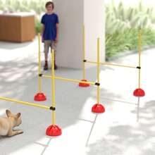 PawHut 4-Piece Dog Agility Equipment With 4 Hurdle Bars, For Training - Yellow - View 9