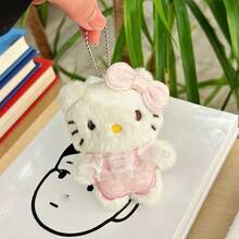 Sanrio Hello Kitty Backpack Charm, Hello Kitty Lace Dress, Cute Hello Kitty Bag Charm, Keychain Decor, Bag Accessory, Back To School Delicate Gift, Suitable For Holiday Party, Birthday, Festival Gift, Cute Cartoon Doll Pendant