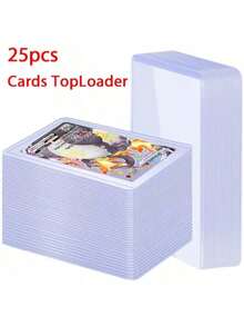 25/50Pcs Card Sleeves Holder Game Cards TopLoaders PVC Hard Plastic Toy Top Loaders For Protectors Trading Storage Gift 3 X 4inches - Multicolor - View 2