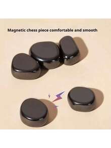 Juego de ajedrez magnético, Juego de ajedrez magnético con piedras, Juego de ajedrez magnético con rocas, Juego magnético con cuerda, Juego de ajedrez magnético, Juegos de estrategia de rompecabezas