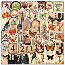 50PCS Vintage Faded Aesthetic Stickers For Scrapbook Journaling Water Bottles Laptop Scrapbooking Supplies Kit Waterproof Vinyl Bullet Junk Journal Stickers For Adults Christmas School Gift Decoration - Pink - View 11