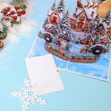 1pc Creative Christmas Scene 3D Greeting Card, Home And Party Atmosphere Decorative Items, Birthday Card, Surprise Gift For Friends, Gift For Parents, Suitable For All Kinds Of Festival, Celebration & Parties