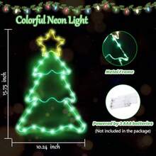 VCUTEKA Christmas Window Silhouette Lights Decoration Lighted Xmas Trees Christmas Window Light Decor For Holiday Indoor Outdoor Wall Door Glass Home Decor Party Supplies