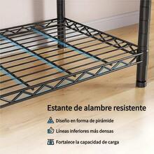 Muebles Para cuarto Metal Organizador Para Closet, Ajustable Rack Percheros Ropa - Negro - Ver 4