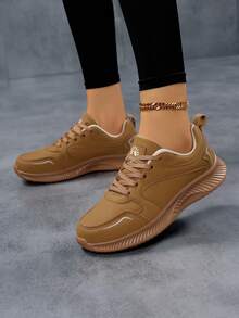 Giày chạy bộ Camel Retro dành cho nữ, Thiết kế khối màu chắp vá, Giày thể thao thường ngày đa năng, Giày chạy bộ nhẹ, thoáng khí dành cho nữ Thu/Đông 2025, Mặt trên bằng da, Giảm xóc, Đế mềm chống trượt, Giày đi bộ thoải mái cho người trung niên và người cao tuổi, Giày làm việc đế mềm chống trượt, êm ái cho nhân viên khách sạn, Giày thể thao ngoài trời thời trang dành cho nữ, Mặt trên bằng da thoáng khí, Giày đi bộ đường dài nhẹ, Giày đi bộ đường dài/du lịch chống trượt, chống mài mòn mùa xuân/thu - Lạc đà - Xem 4