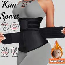 一件式女士桑拿服，束腰塑形背心，带胸部支撑，粘扣设计，收紧腰部 - 彩色 - 查看 5