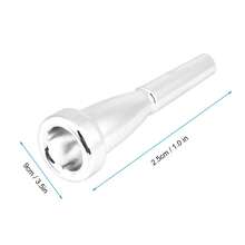Trumpet Mouthpiece For Musical Instrument Size 3C (Silver Plated) - Silver - View 2