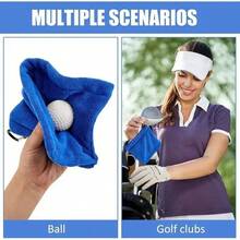 Square Microfiber Golf Ball Cleaning Towel With Carabiner Hook Water Absorption Cleaner Club For Head Wipe Cloth Clean