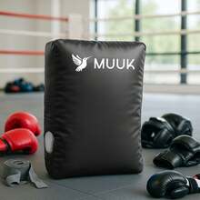 MUUK FITNESS 1 pieza Domi de Box Grande de Lona Ahulada – Maniquí de Entrenamiento Realista para Boxeo, MMA, Muay Thai, Taekwondo y Artes Marciales - Negro - Ver 2