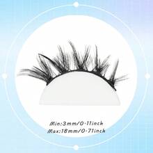 7 Paar Kreuz-Optik Falsche Wimpern mit Katzenaugen-Effekt für Cartoon-Stil Make-up, weiche, verwischte falsche Wimpern 3D Faux Mink natürliche Full-Strip Wimpern für tägliches Dating Make-up