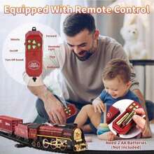 2025 Premium Christmas Train Set With Realistic Sounds & Smart Steam | 2-Hour Rechargeable Battery & Remote Control | Collectible-Grade Educational Toy For Kids 3-12 | Perfect Gift For Family Activities & Holiday Decor Christmas Decorations Toys Kids Toys  Halloween  Toys For Kids Toys For Girls Train Train Toy Thomas The Train Birthday Gift For Toddler Boys/Girls - Christmas Gift Box - View 6