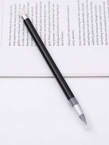 1/5pcs Black Infinity Pencil - No Sharpening, No Ink Eternity Pencil, Kawaii Unlimited Writing Pen With Eraser, Art & School Supplies - Black - View 8